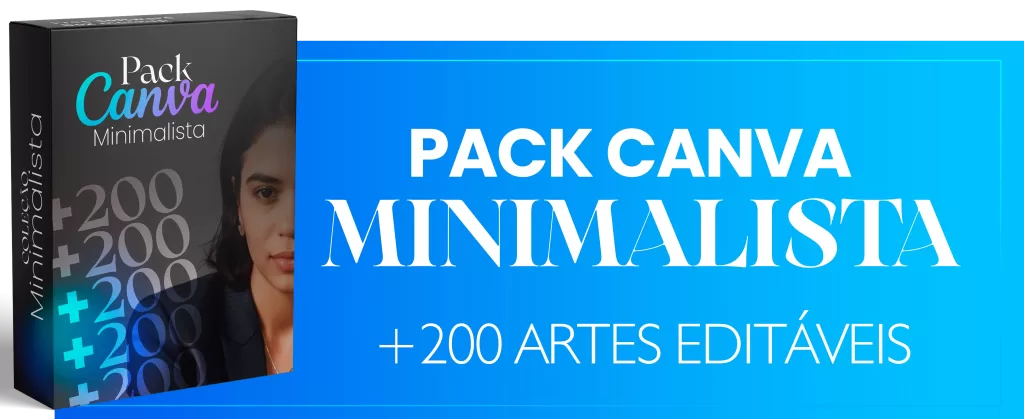 Pack Canva Minimalista com 200 artes editáveis no canva